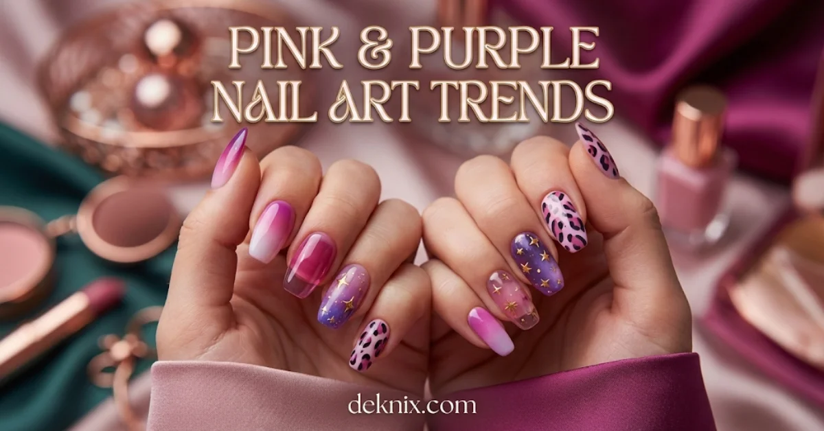 pink and purple nail designs