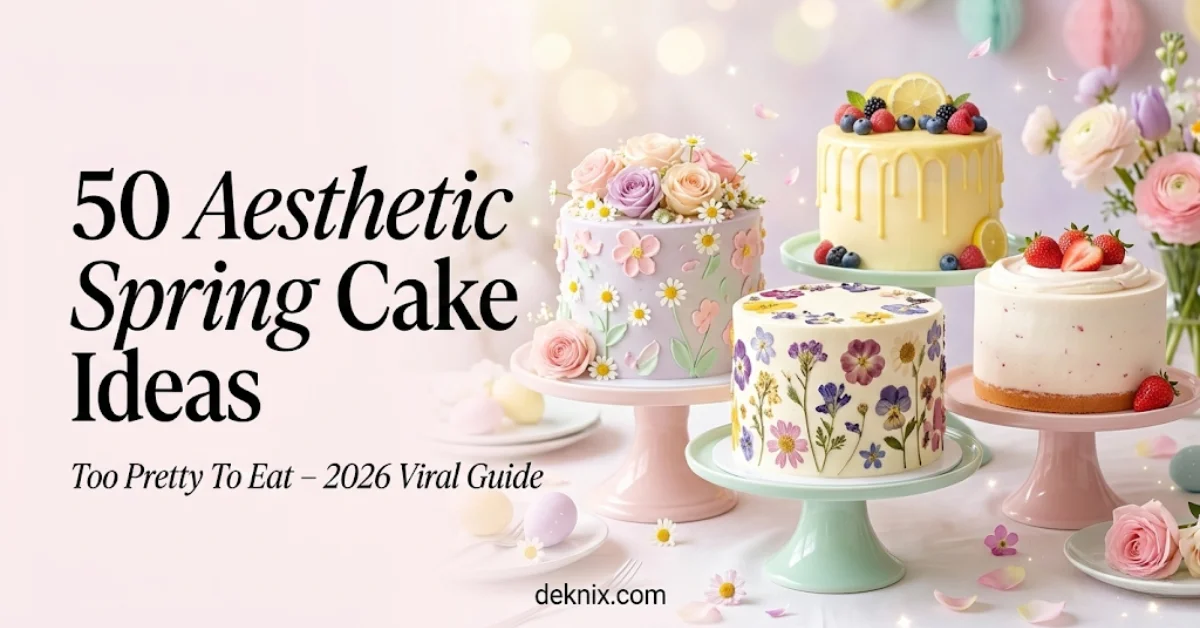 aesthetic spring cake ideas