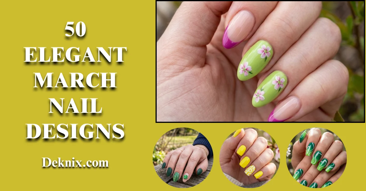 elegant March nail designs