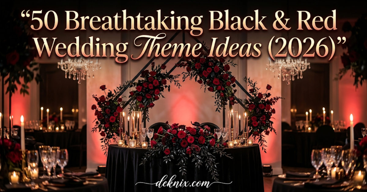 Elegant Black and Red Wedding Theme