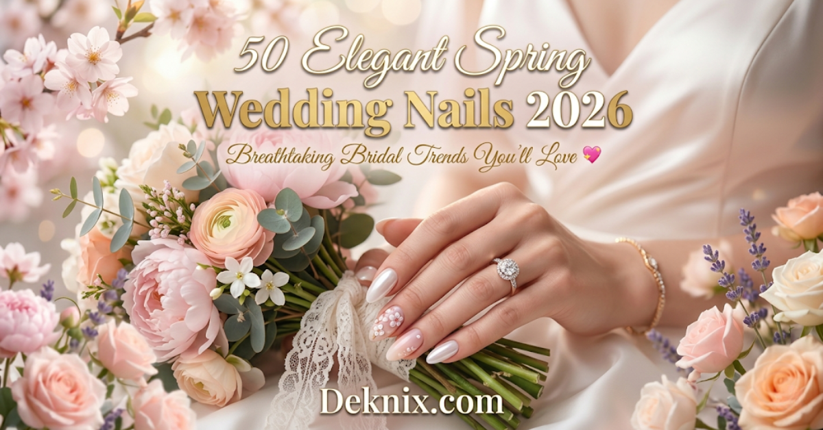 Elegant Spring Wedding Nails
