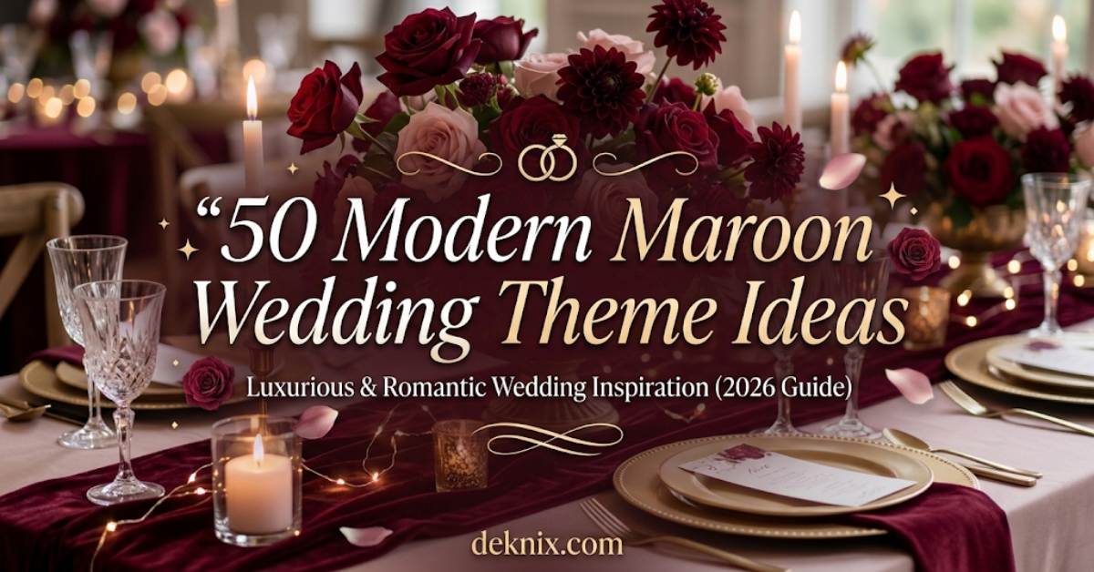 modern maroon wedding theme ideas